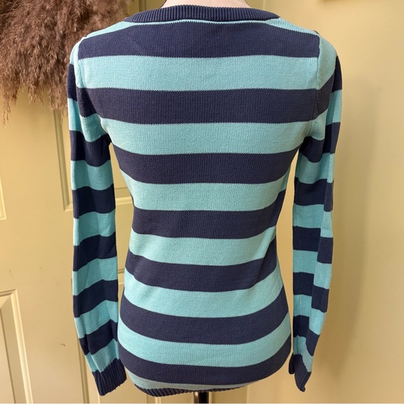 LACOSTE Blue and Teal Cotton Pullover size 36 - Picture 4 of 11